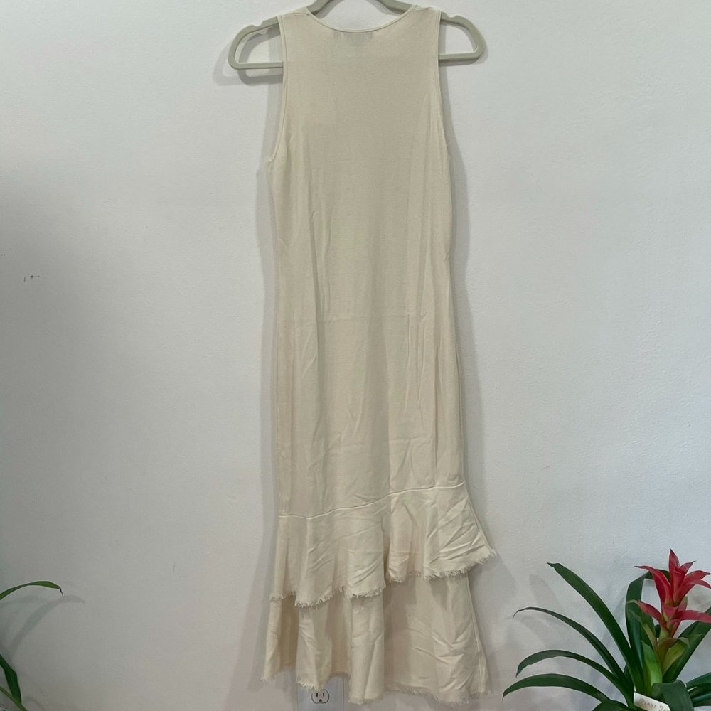 Nilimary Prosecco Knit Midi Dress in Parchment